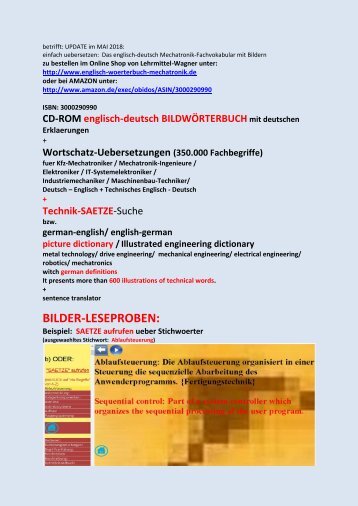 englisch-deutsch Bildwoerterbuch Technik/ EDV/ Mechatronik