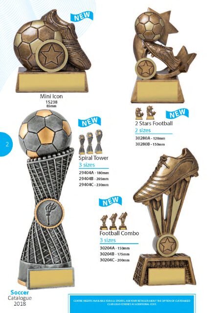 2018 Soccer Trophies for Distinction
