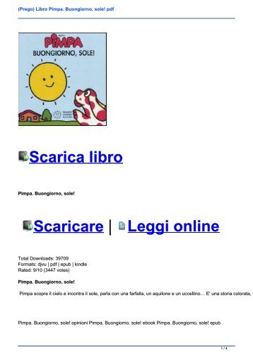 (Prego) Libro Pimpa. Buongiorno, sole! pdf