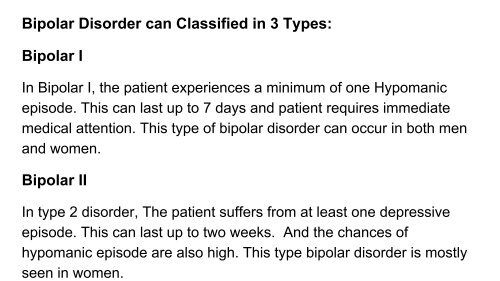 Bipolar Disorder Symptoms and Causes