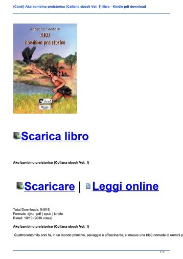 {Conti} Ako bambino preistorico (Collana ebook Vol. 1) libro - Kindle pdf download