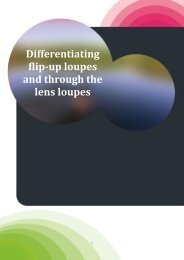 Differentiating flip-up loupes and through the lens loupes