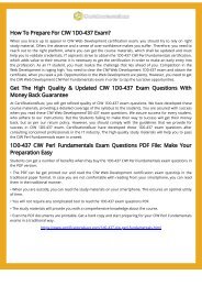 Secrets For Passing CIW 1D0-437 Exam Pdf Successfully And Effectively (May-2018)