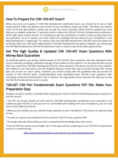 Secrets For Passing CIW 1D0-437 Exam Pdf Successfully And Effectively (May-2018)