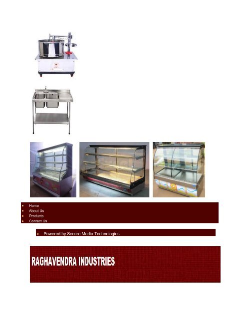 Commercial Kitchen Equipments Manufacturers-RAGHAVENDRA INDUSTRIES