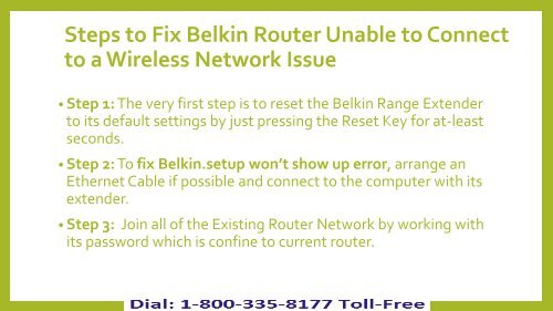 18003358177 To Fix Belkin.setup Won’t Show Up Error