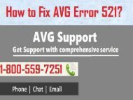 Call 1-800-559-7251 to Fix AVG Error 521