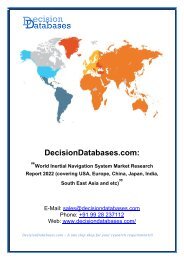 Inertial Navigation System in World Market by Manufacturers, Regions, Type and Application, Forecast to 2022