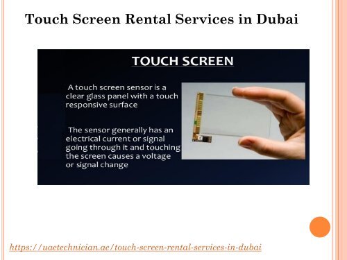 Touch Screen Rental Service in Dubai, Call us @ 0557503724 for Any Time