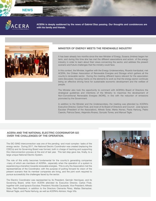 Newsletter ACERA - Abril 2018