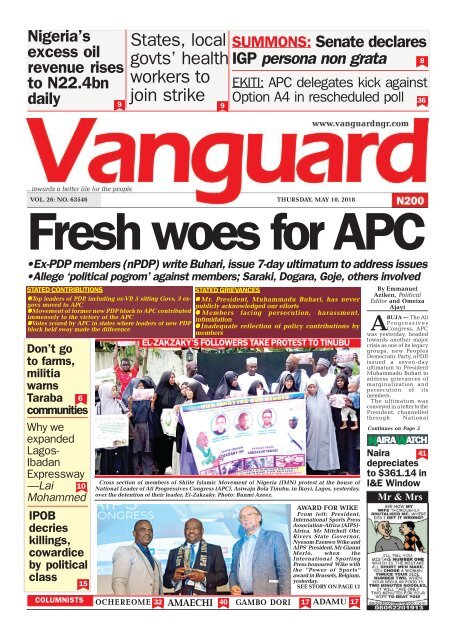 10052018 - Fresh Woes for APC