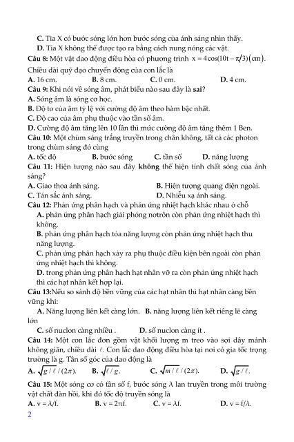 Bộ đề thi thử môn Vật Lý năm 2018 - Hoàng Sư Điểu - 19 ĐỀ + ĐÁP ÁN