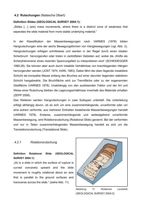 Klassifikation von Hangbewegungen - Universität Bonn