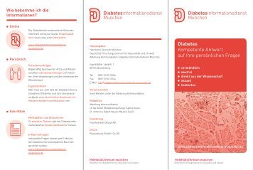 Flyer Diabetesinformationsdienst München