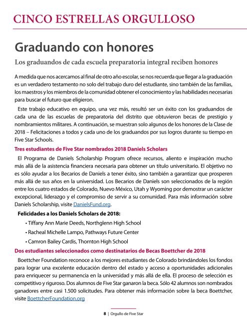 2018 Five Star Journal Summer Issue (en español)