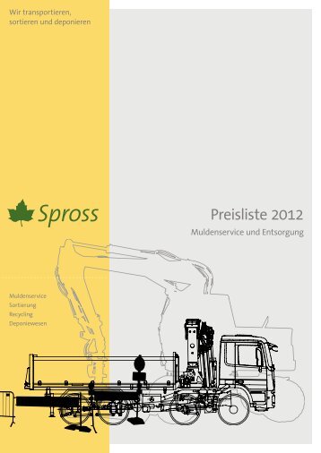 Preisliste 2012 - Spross