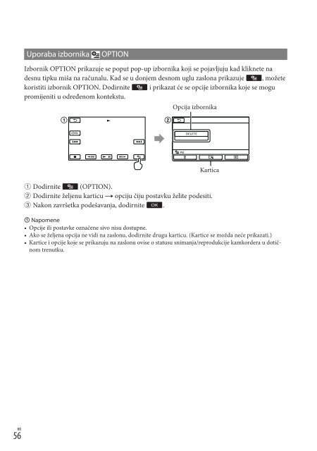 Sony HDR-CX155E - HDR-CX155E Mode d'emploi Croate