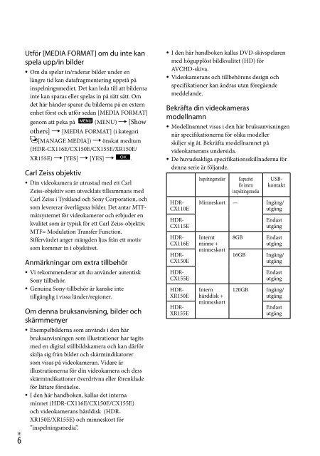 Sony HDR-CX155E - HDR-CX155E Consignes d&rsquo;utilisation Finlandais