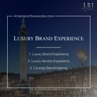 LBI Corporate Training Solution: Luxury Brand Experience