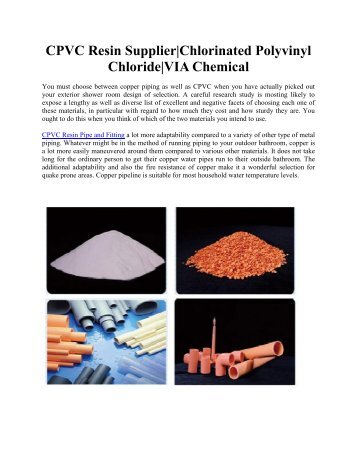 CPVC Resin Supplier
