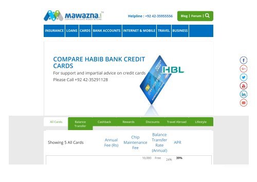 hbl platinum credit card