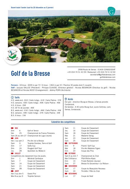 Golfs des Alpes 2018