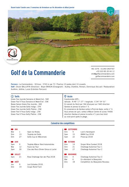 Golfs des Alpes 2018