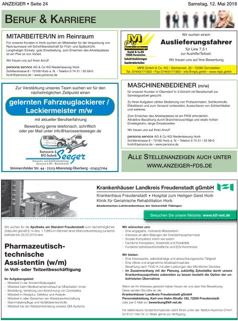 Anzeiger Ausgabe 1918