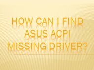 How can I find ASUS ACPI Missing Driver