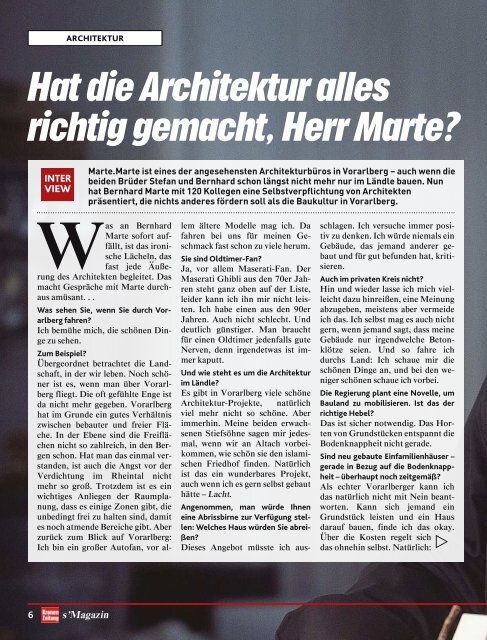 s'Magazin usm Ländle, 13. Mai 2018