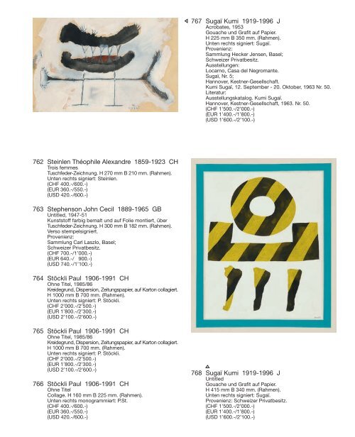 Kunst Auktion 21. - 23. November 2016, Germann Auktionshaus, Zürich