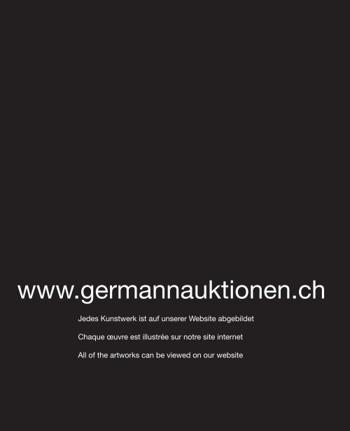 Kunst Auktion 21. - 23. November 2016, Germann Auktionshaus, Zürich