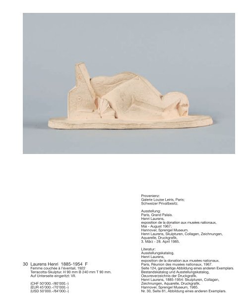 Kunst Auktion 21. - 23. November 2016, Germann Auktionshaus, Zürich