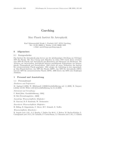 Garching - Astronomische Gesellschaft eV