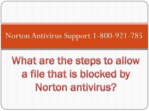 What are the steps to allow a file that is blocked by Norton antivirus