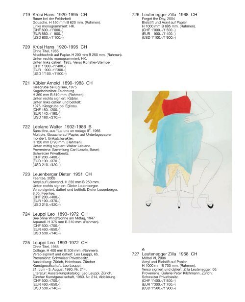 Kunst Auktion 23. - 25. November 2015, Germann Auktionshaus, Zürich