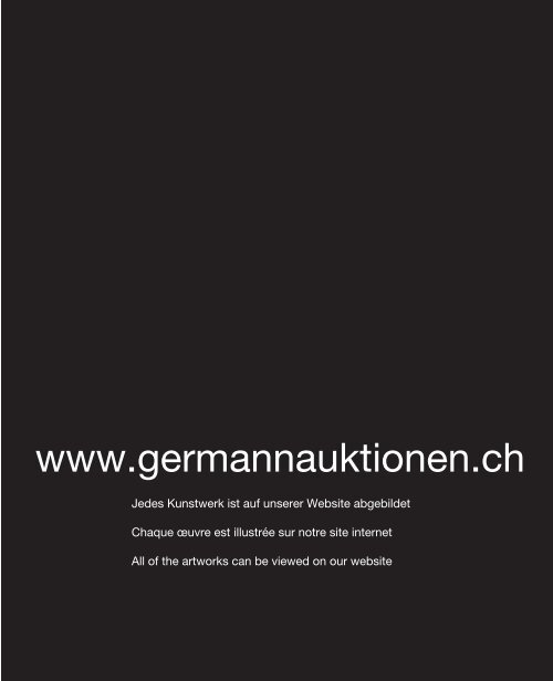 Kunst Auktion 2. - 4. Juni 2014, Germann Auktionshaus, Zürich