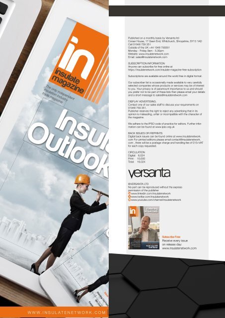 Insulate - The Essential Insulation Magazine - May 2018 