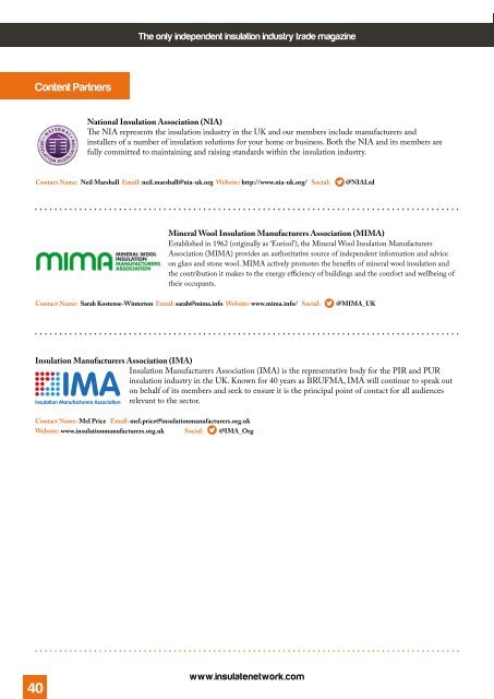Insulate - The Essential Insulation Magazine - May 2018 