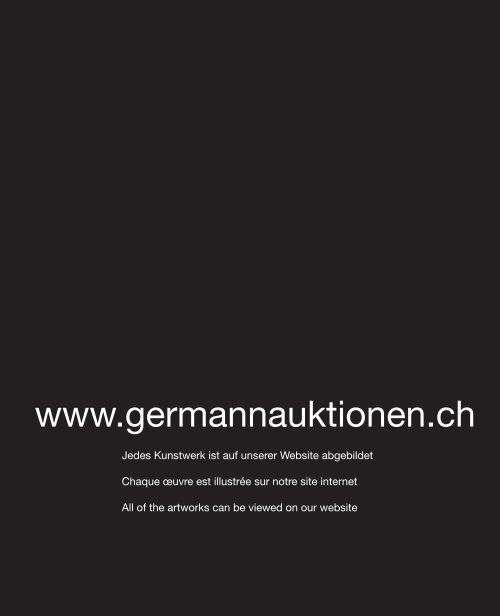 Kunst Auktion 3. - 5. Juni 2013, Germann Auktionshaus, Zürich 