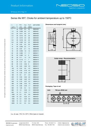 Produktinfo Ms95T_090212 - Neosid Pemetzrieder GmbH & Co.