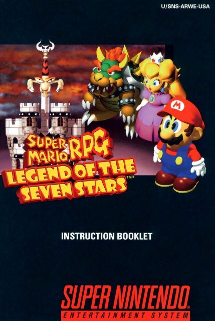 Super Mario RPG Manual Super Nintendo Snes