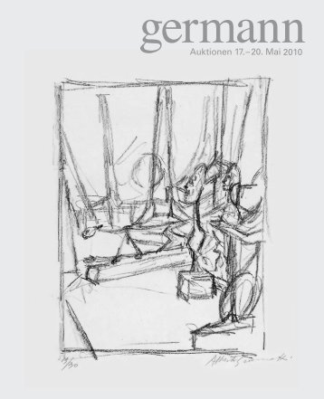 Kunst Auktion 17. - 20. Mai 2010, Germann Auktionshaus, Zürich