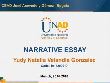 Narrative Essay - Yudy velandia gonzalez