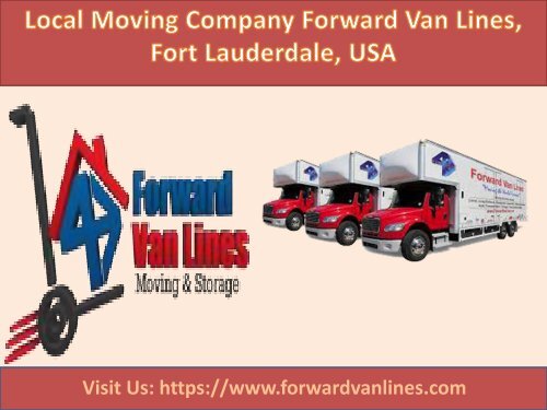 Local Moving Company | Forward Van Lines, Fortlauderdale, USA