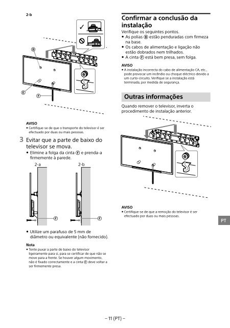 Sony KDL-55W829B - KDL-55W829B Informations d'installation du support de fixation murale Allemand