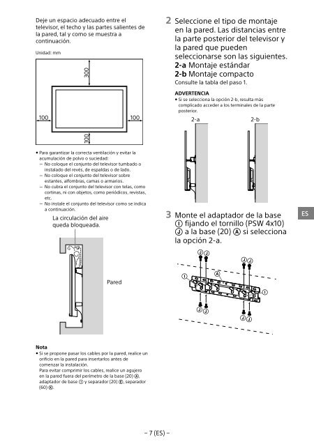 Sony KDL-55W829B - KDL-55W829B Informations d'installation du support de fixation murale Letton