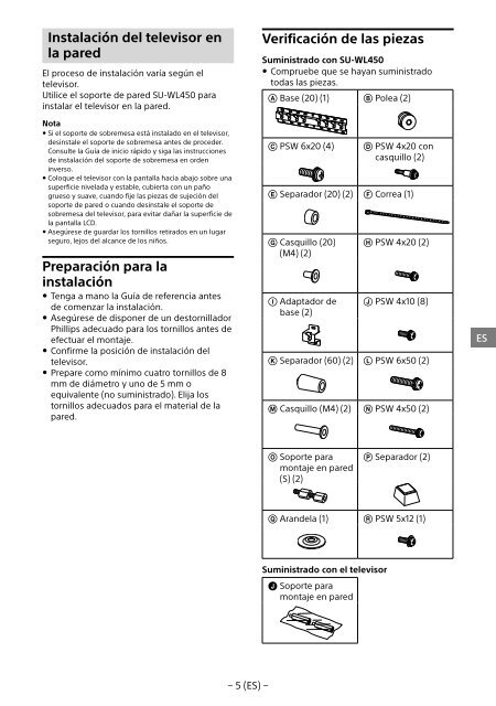 Sony KDL-55W829B - KDL-55W829B Informations d'installation du support de fixation murale N&eacute;erlandais