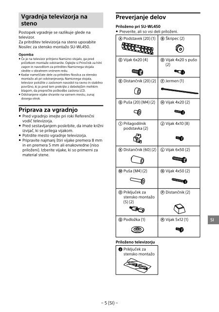 Sony KDL-55W829B - KDL-55W829B Informations d'installation du support de fixation murale N&eacute;erlandais