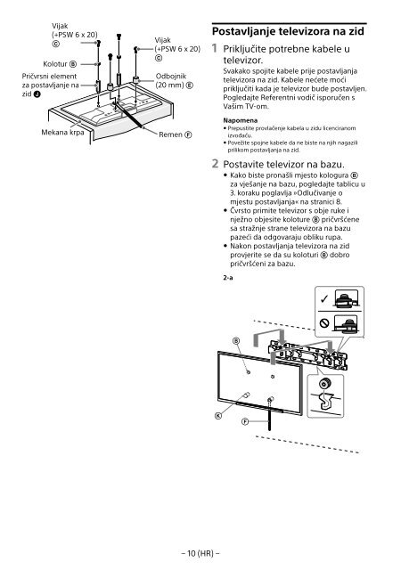 Sony KDL-55W829B - KDL-55W829B Informations d'installation du support de fixation murale N&eacute;erlandais